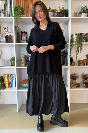 Ellis Oversized Rugby Knit Black /23=